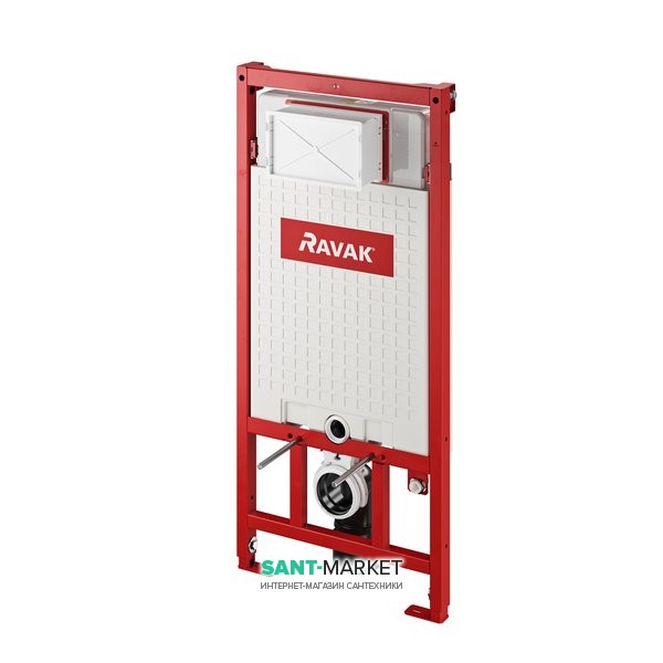 Система инсталляции для подвесного унитаза Ravak G II/1120 с бачком металл красный, пластик белый X01703