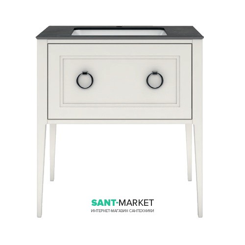 Тумба для підлоги під раковину Kerama Marazzi Plaza Classic 80 см масив дерева білий PL.C.80.1\WHT