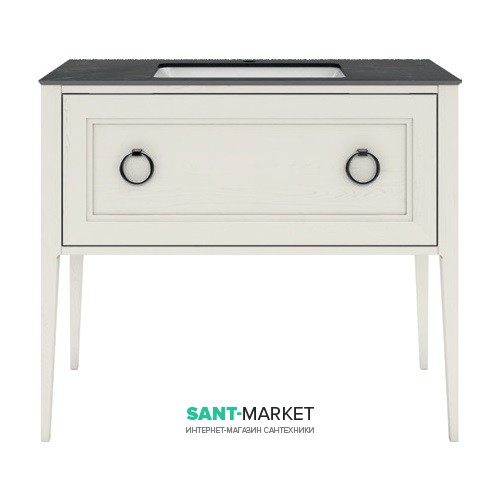 Тумба напольная под раковину Kerama Marazzi Plaza Classic 100 см массив дерева белый PL.C.100.1\WHT