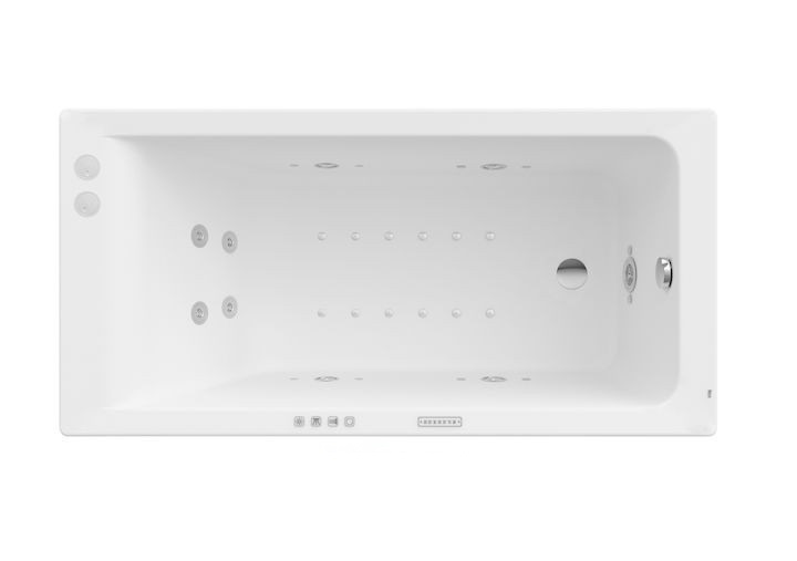 Ванна гидромассажная акриловая прямоугольная Roca Easy Effects Gold 140х70 см белый A24T307000