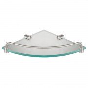 Полочка для ванной Kraus Elie угловая стекло / латунь прозрачный/сатин KEA-18846BN