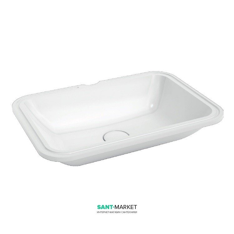 Раковина для ванної Kerama Marazzi Plaza 55x38 см вбудована знизу білий PL.wbu.55