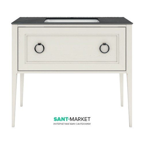 Тумба напольная под раковину Kerama Marazzi Plaza Classic 100 см массив дерева белый PL.C.100.1\WHT