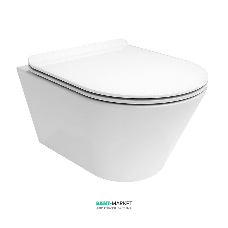 Унітаз підвісний Kerama Marazzi Plaza Modern безободковий кераміка білий PLM.wc.02