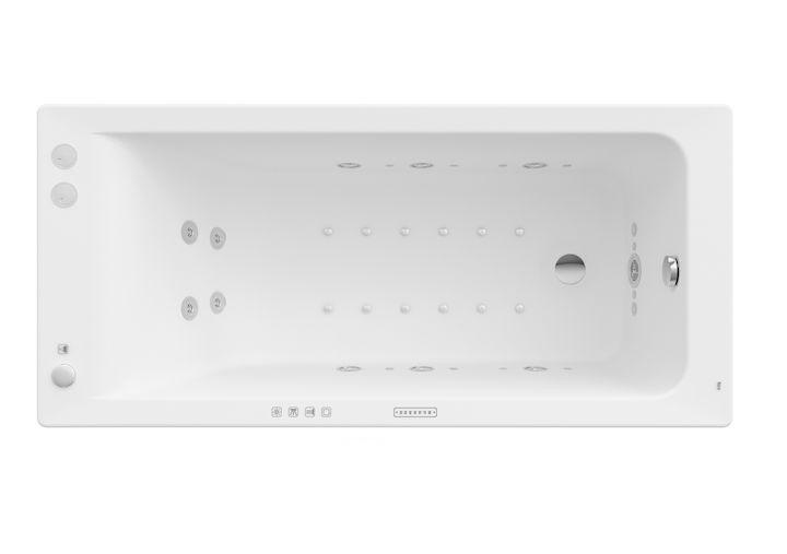 Ванна гідромасажна акрилова прямокутна Roca Easy Effects Gold Option 150х70 см білий A24T314000