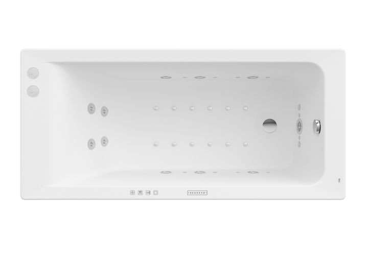 Ванна гідромасажна акрилова прямокутна Roca Easy Effects Gold 150х70 см білий A24T313000