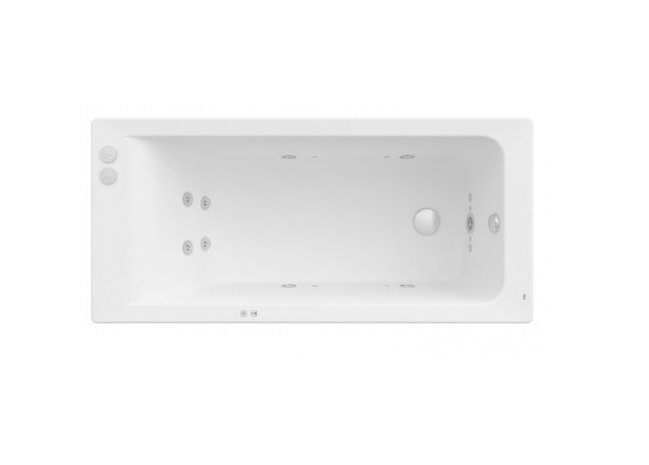 Ванна гідромасажна акрилова прямокутна Roca Easy Smart Water Plus 150х70 см білий A24T311000