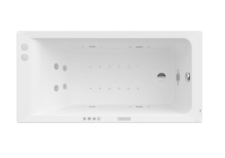 Ванна гідромасажна акрилова прямокутна Roca Easy Effects Gold 140х70 см білий A24T307000