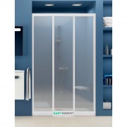 Душові двері Ravak ASDP3-90 195 розсувні трьохелементні профіль білий/полістирол pearl 00V701O211