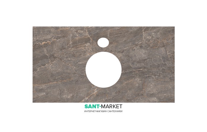 Столешница под раковину Kerama Marazzi Plaza Classic 80 см Парнас пепельный лаппатированный PL1.SG570002R\80