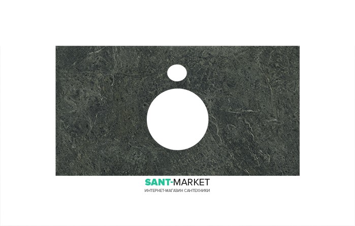 Стільниця під раковину Kerama Marazzi Plaza Modern 80 см Ріальто зелений темний PL1.VT97\80