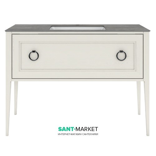 Тумба напольная под раковину Kerama Marazzi Plaza Classic 120 см массив дерева белый PL.C.120.1\WHT