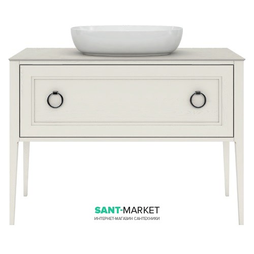 Тумба для підлоги під раковину Kerama Marazzi Plaza Classic 120 см масив дерева білий PL.C.120.1+1\WHT