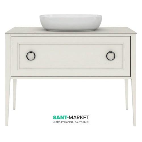 Тумба напольная под раковину Kerama Marazzi Plaza Classic 120 см массив дерева белый PL.C.120.1+1\WHT