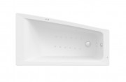Ванна гидромассажная акриловая асимметричная Roca Easy Smart Air Plus правая 160х90 см белый A24T291000