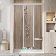 Душевые двери в нишу Ravak ASDP3-90 195 раздвижные трехэлементные профиль белый/стекло прозрачное 00V701O2Z1