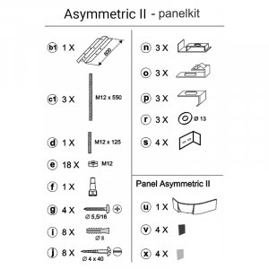 Комплект для крепления фронтальной панели Ravak к ваннам Asymmetric II XAU0000029