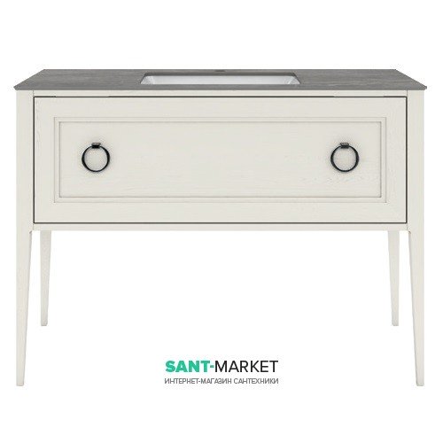 Тумба напольная под раковину Kerama Marazzi Plaza Classic 120 см массив дерева белый PL.C.120.1\WHT