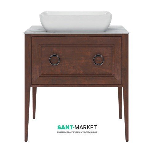 Тумба для підлоги під раковину Kerama Marazzi Plaza Classic 80 см масив дерева горіх PL.C.80.1+1\NUT