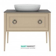 Тумба напольная под раковину Kerama Marazzi Plaza Classic 100 см массив дерева капучино PL.C.100.1+1\CAP