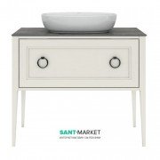 Тумба напольная под раковину Kerama Marazzi Plaza Classic 100 см массив дерева белый PL.C.100.1+1\WHT