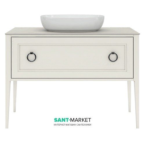 Тумба напольная под раковину Kerama Marazzi Plaza Classic 120 см массив дерева белый PL.C.120.1+1\WHT