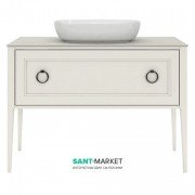 Тумба напольная под раковину Kerama Marazzi Plaza Classic 120 см массив дерева белый PL.C.120.1+1\WHT