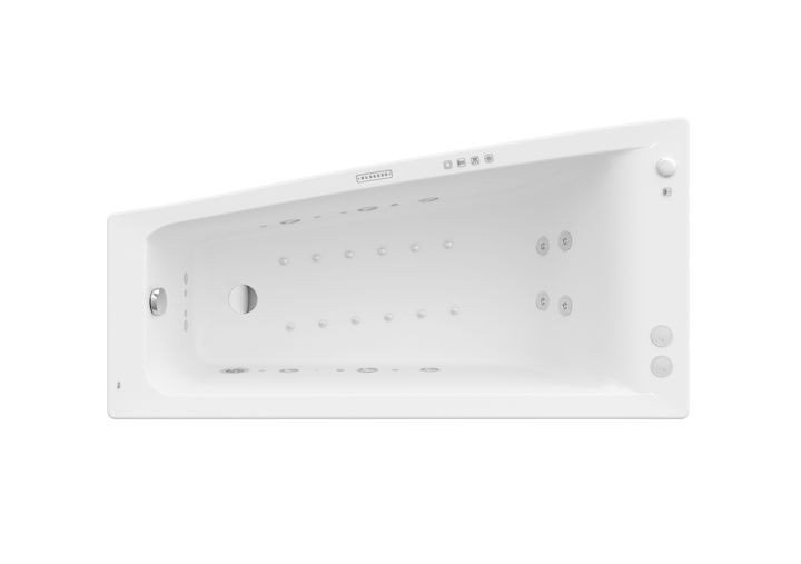 Ванна гідромасажна акрилова асиметрична Roca Easy Smart Water Air Plus ліва 150х80 см білий A24T286000