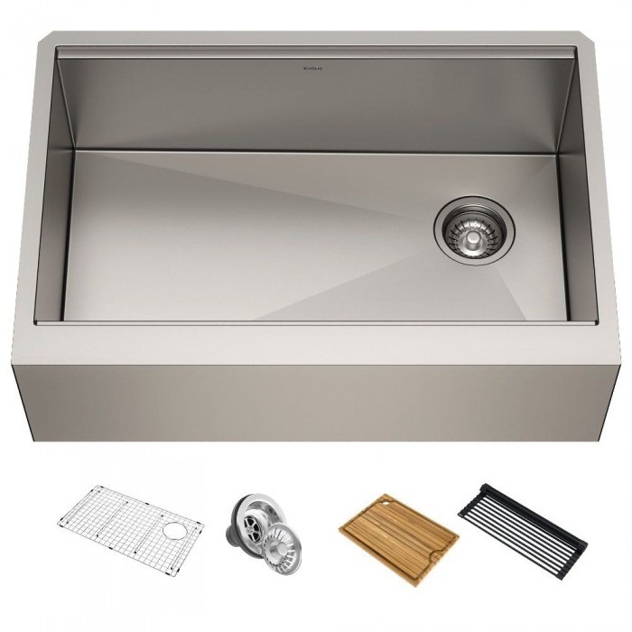 Робоча станція Kraus Kore мийка з переднім фартухом нержавіюча сталь KWF410-30