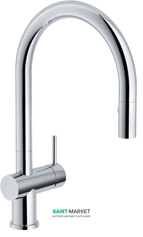 Смеситель для кухни Franke Active Neo Doc с выдвижной лейкой однорычажный латунь хром 115.0373.961