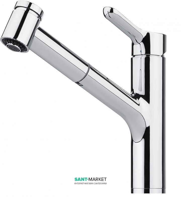 Смеситель для кухни Franke Meos с выдвижной лейкой однорычажный латунь хром 115.0356.121