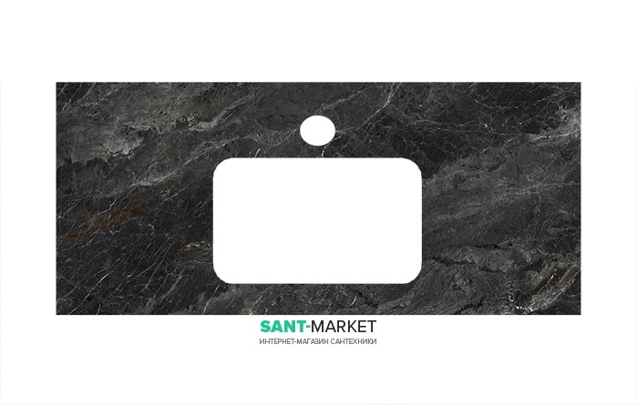 Стільниця під раковину Kerama Marazzi Plaza Classic 100 см Ріальто темний сірий лаппатірованний PL2.VT93\100