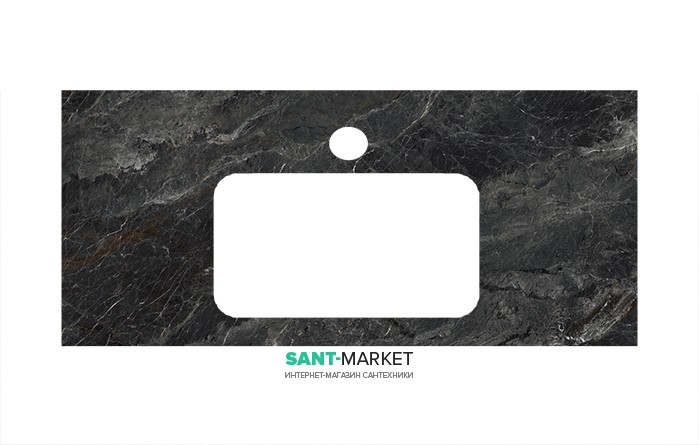  	Столешница под раковину Kerama Marazzi Plaza Classic 100 см Риальто темный серый лаппатированный PL3.VT93\100