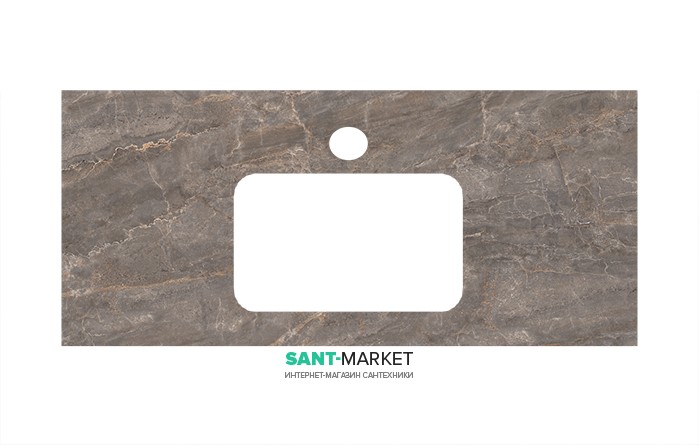 Столешница под раковину Kerama Marazzi Plaza Classic 100 см Парнас пепельный лаппатированный PL2.SG570002R\100