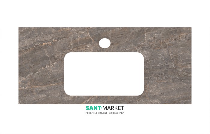 Столешница под раковину Kerama Marazzi Plaza Classic 100 см Парнас пепельный лаппатированный PL3.SG570002R\100