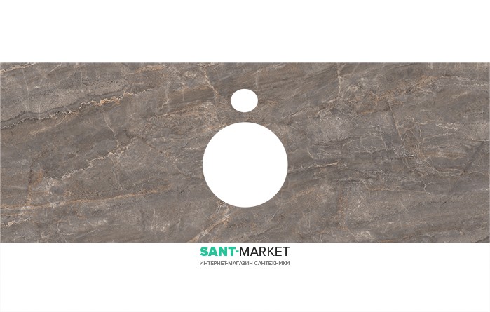 Столешница под раковину Kerama Marazzi Plaza Classic 120 см Парнас пепельный лаппатированный PL1.SG570002R\120