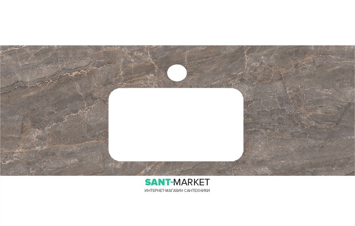 Столешница под раковину Kerama Marazzi Plaza Classic 120 см Парнас пепельный лаппатированный PL3.SG570002R\120