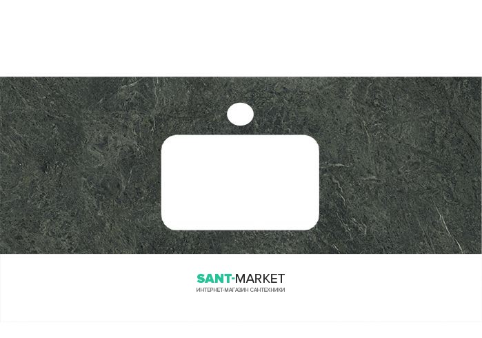 Столешница под раковину Kerama Marazzi Plaza Modern 120 см Риальто зеленый темный PL3.VT97\120
