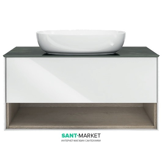 Тумба подвесная под раковину Kerama Marazzi Plaza Modern 100 см МДФ белый PL.M.100.1\WHT