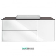 Тумба подвесная под раковину Kerama Marazzi Plaza Modern 120 см МДФ белый PL.M.120.3\WHT