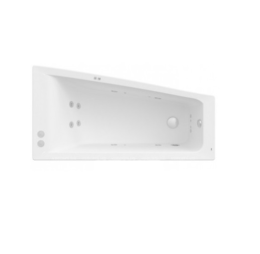 Ванна гідромасажна акрилова асиметрична Roca Easy Smart Water Plus права 150х80 см білий A24T278000