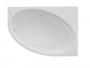 Ванна гідромасажна акрилова асиметрична Roca Orbita Effects Titanium права 160х100 см білий A24T232000