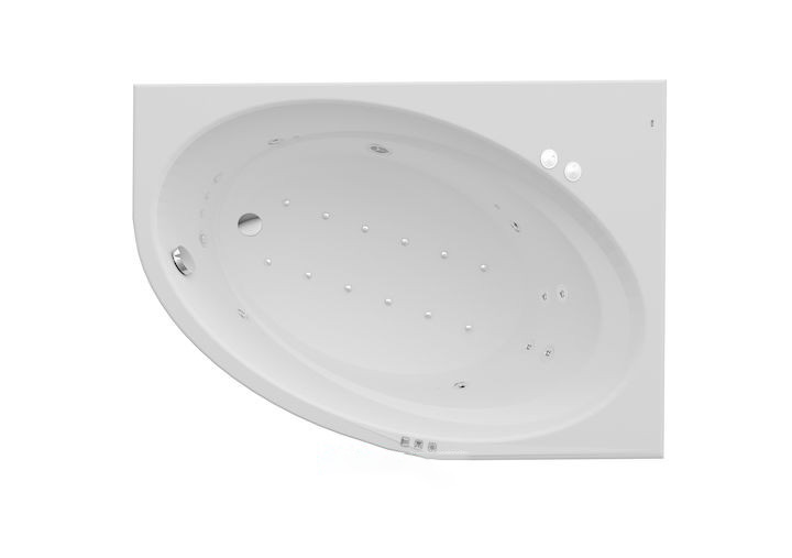 Ванна гидромассажная акриловая асимметричная Roca Orbita Smart WaterAir Plus правая 160х100 см белый A24T229000