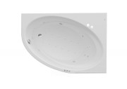 Ванна гідромасажна акрилова асиметрична Roca Orbita Smart WaterAir Plus права 160х100 см білий A24T229000