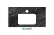 Стільниця під раковину Kerama Marazzi Plaza Classic 80 см Ріальто темний сірий лаппатірованний PL2.VT93\80