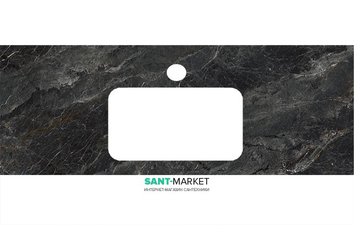 Стільниця під раковину Kerama Marazzi Plaza Classic 120 см Ріальто темний сірий лаппатірованний PL3.VT93\120