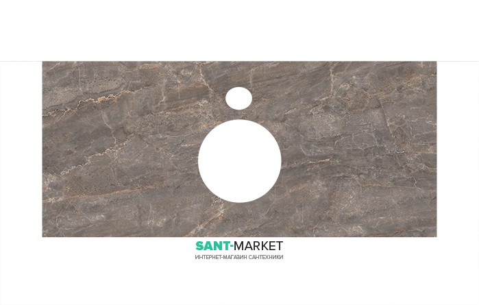 Столешница под раковину Kerama Marazzi Plaza Classic 100 см Парнас пепельный лаппатированный PL1.SG570002R\100