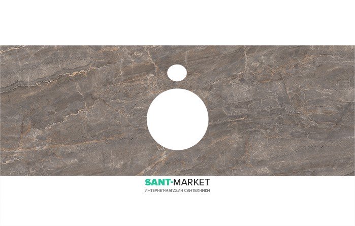 Столешница под раковину Kerama Marazzi Plaza Classic 120 см Парнас пепельный лаппатированный PL1.SG570002R\120