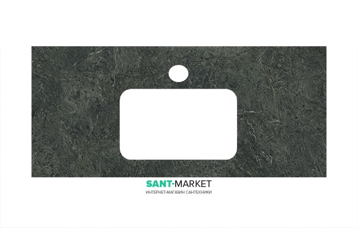 Столешница под раковину Kerama Marazzi Plaza Modern 100 см Риальто зеленый темный PL2.VT97\100