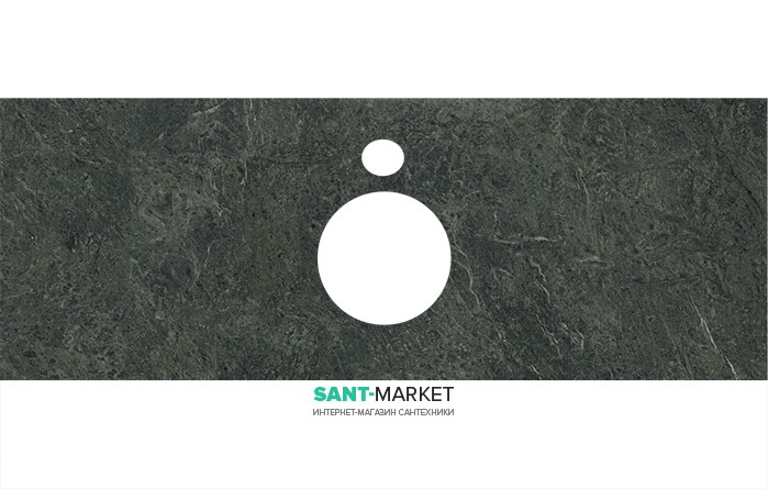Столешница под раковину Kerama Marazzi Plaza Modern 120 см Риальто зеленый темный PL1.VT97\120